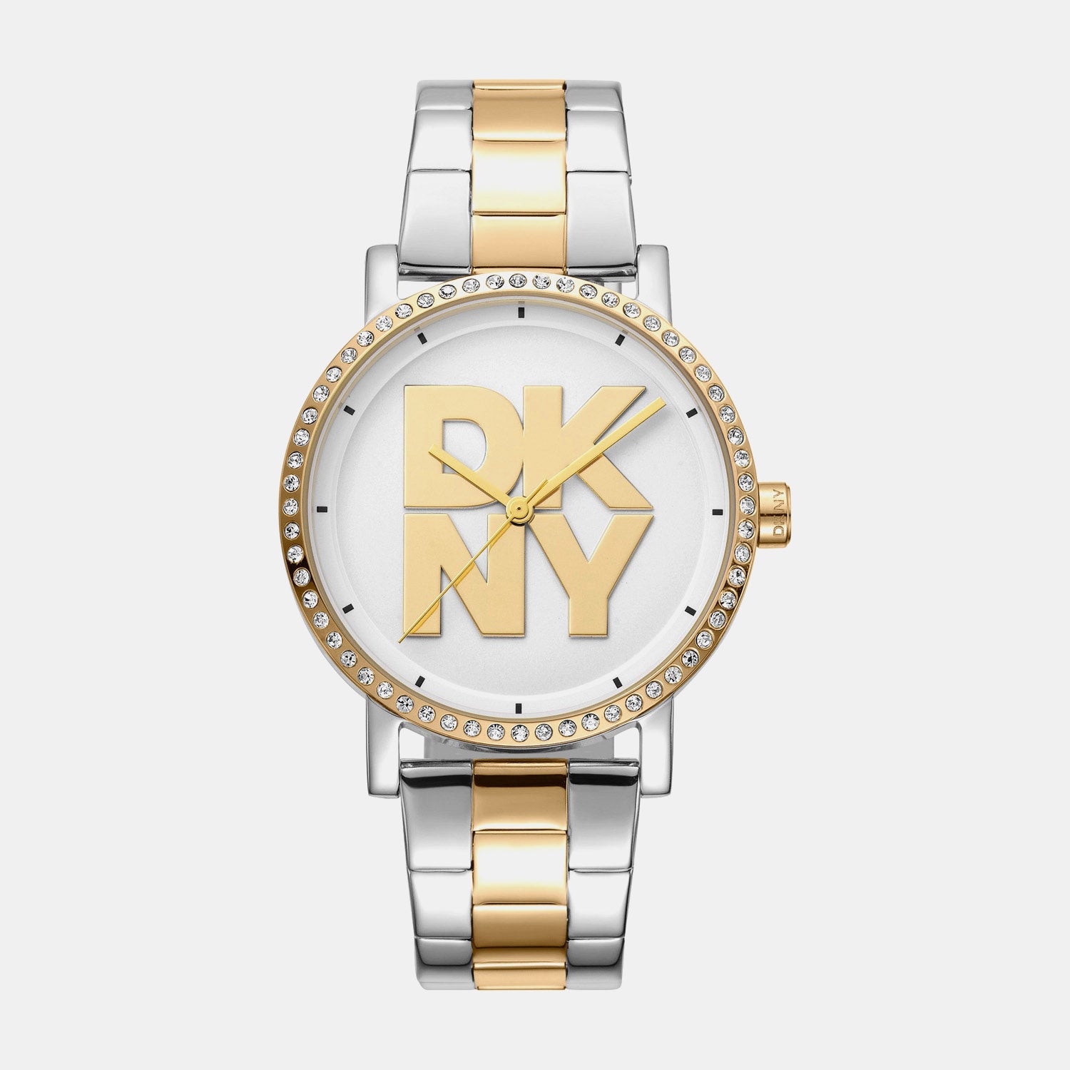 Soho Logo Women Quartz Silver Dial Analog Stainless Steel Watch DK1L035M0075