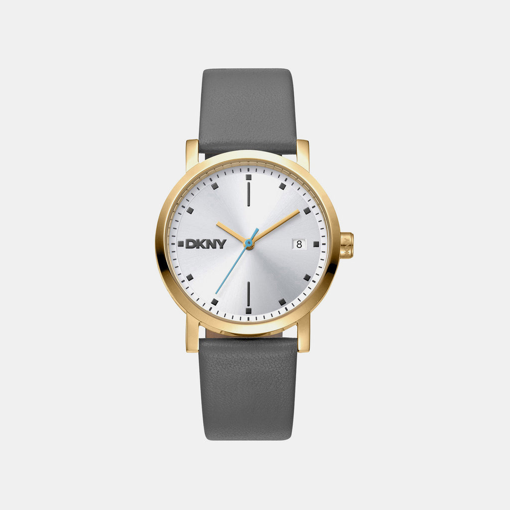 Soho Midi Women Quartz Silver Dial Analog Leather Watch DK1L036L0025
