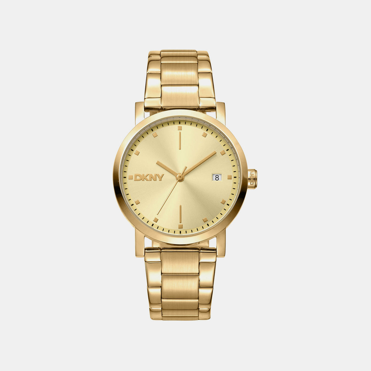 Soho Midi Women Quartz Champagne Dial Analog Stainless Steel Watch DK1L036M0065