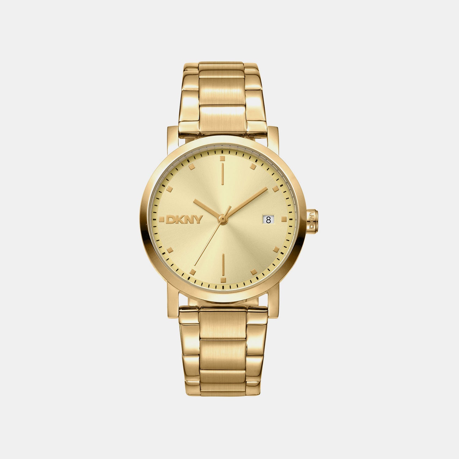Soho Midi Women Quartz Champagne Dial Analog Stainless Steel Watch DK1L036M0065