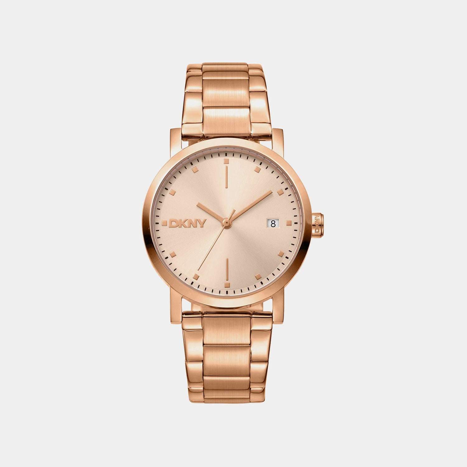 Soho Midi Women Quartz Rose Gold Dial Analog Stainless Steel Watch DK1L036M0075