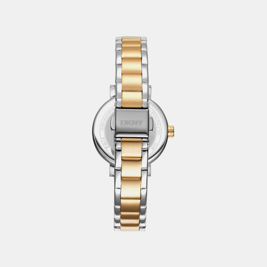 Soho Glitz Women Quartz Champagne Dial Analog Stainless Steel Watch DK1L038M0075