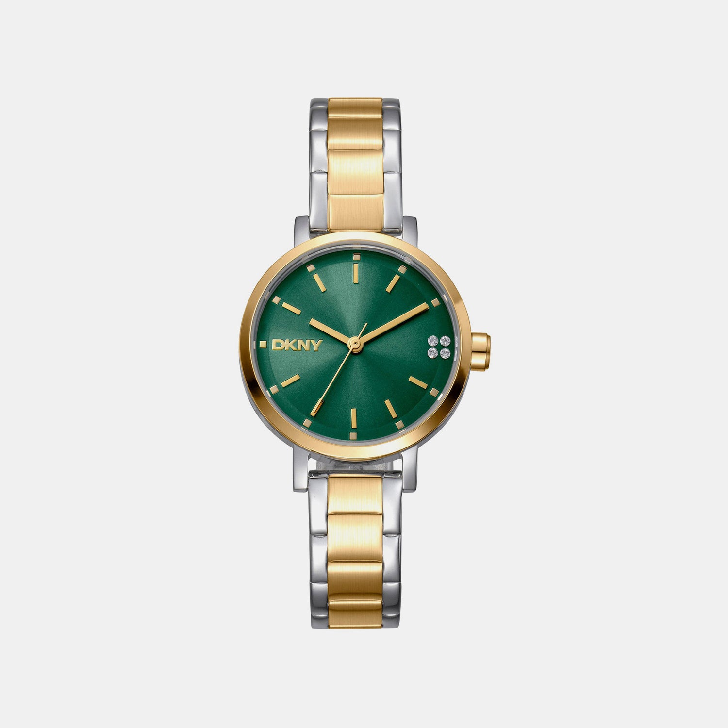 Soho Glitz Women Quartz Green Dial Analog Stainless Steel Watch DK1L038M0085
