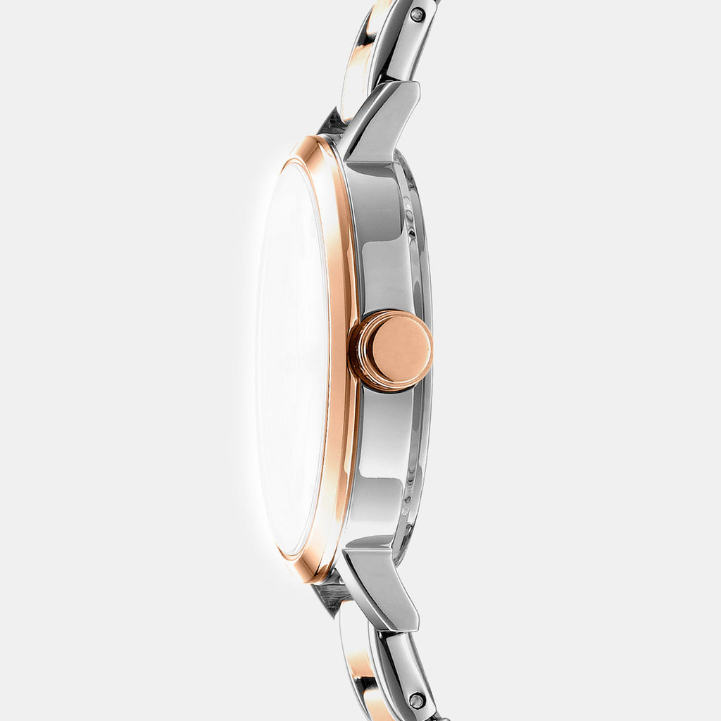 Soho Glitz Women Quartz Rose Gold Dial Analog Stainless Steel Watch DK1L038M0095