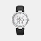 Essential Logo Women Quartz Mother Of Pearl Dial Analog Leather Watch DK1L041L0015