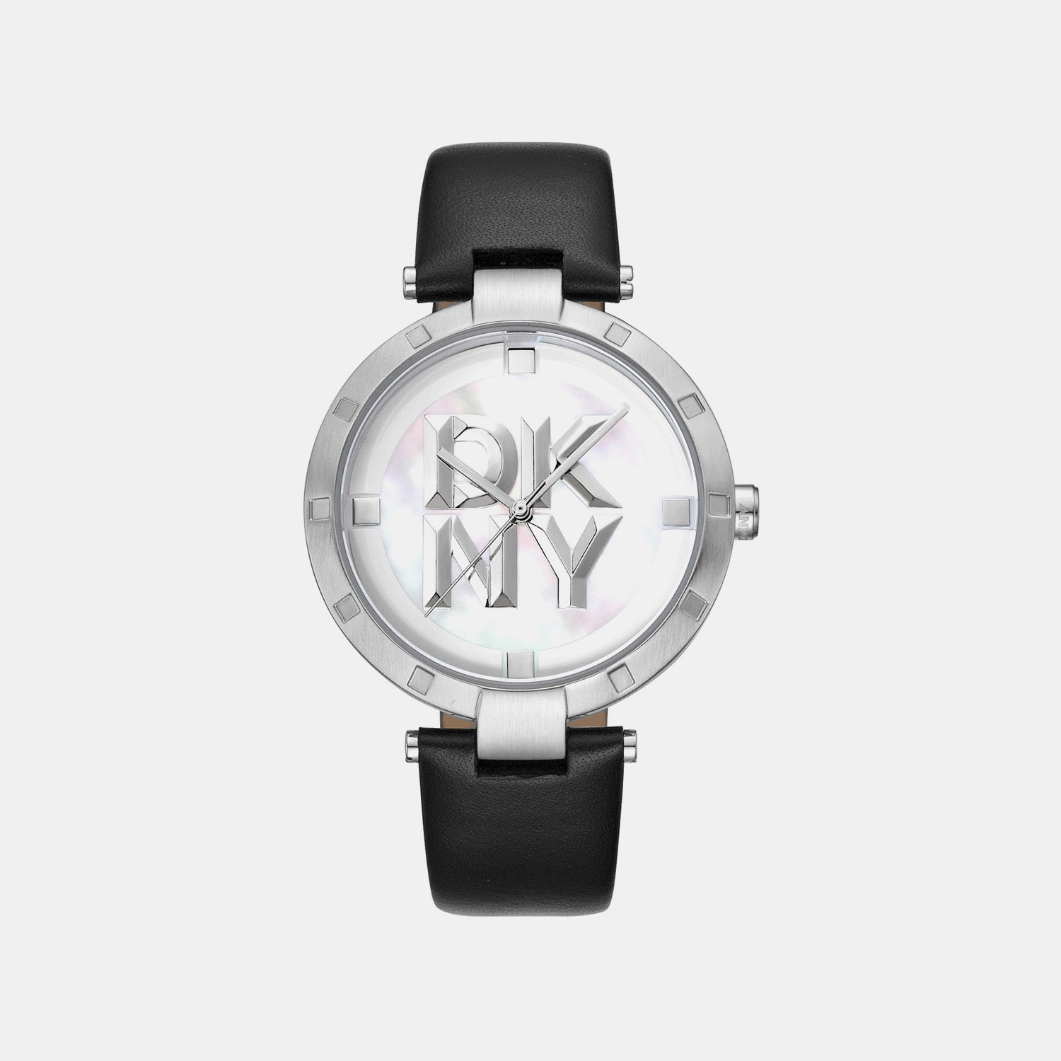 Essential Logo Women Quartz Mother Of Pearl Dial Analog Leather Watch DK1L041L0015