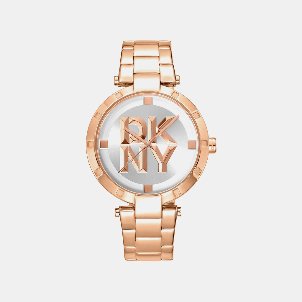 Essential Logo Women Quartz Multicolour Dial Analog Stainless Steel Watch DK1L041M0075
