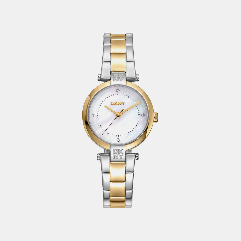 Essential Mini Women Quartz Mother Of Pearl Dial Analog Stainless Steel Watch DK1L043M0075