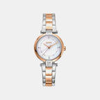 Essential Mini Women Quartz Mother Of Pearl Dial Analog Stainless Steel Watch DK1L043M0095