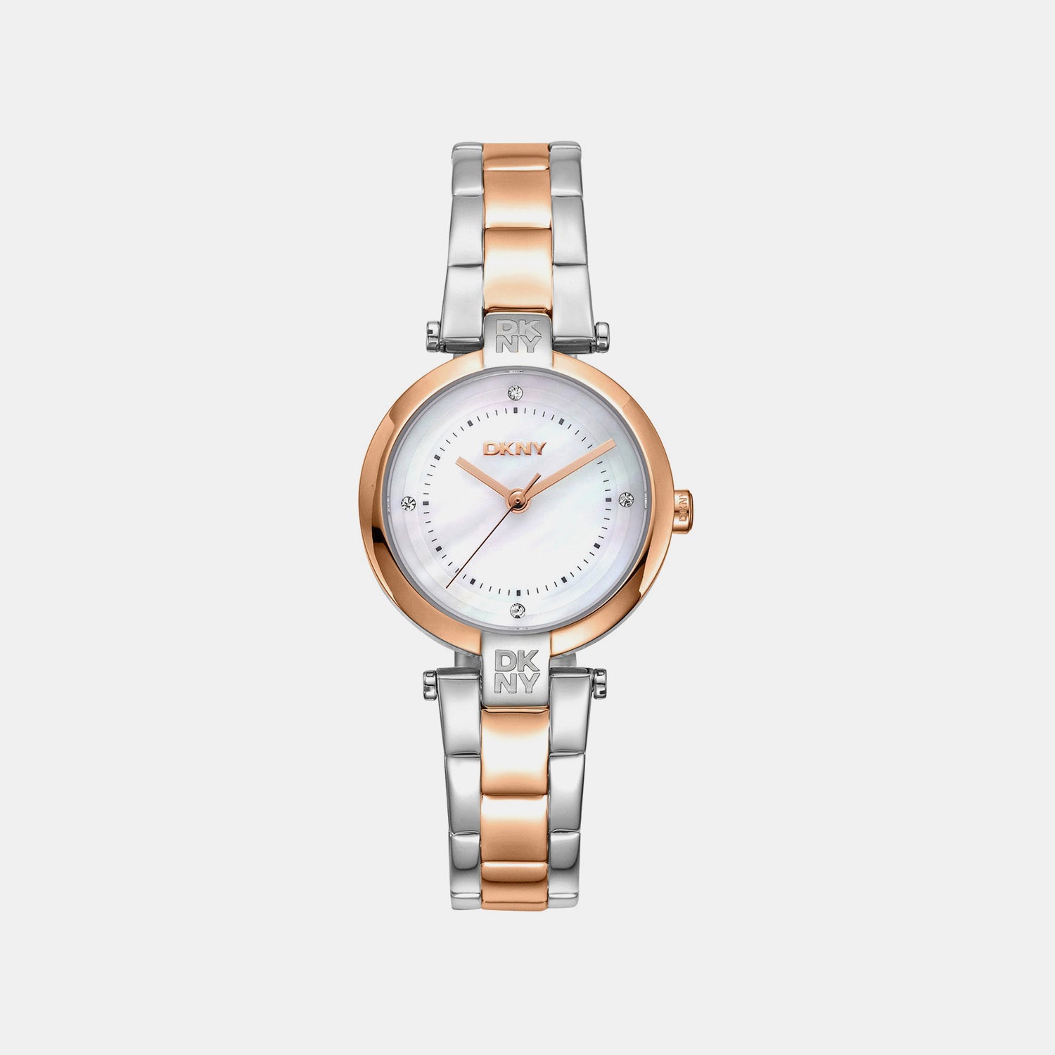 Essential Mini Women Quartz Mother Of Pearl Dial Analog Stainless Steel Watch DK1L043M0095