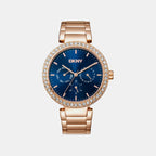 Downtown Glitz Women Quartz Blue Dial Multi-Function Stainless Steel Watch DK1L044M0065