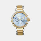 Downtown Glitz Women Quartz Blue Dial Multi-Function Stainless Steel Watch DK1L044M0085