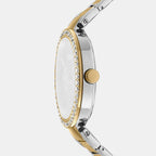 Downtown Glitz Women Quartz Blue Dial Multi-Function Stainless Steel Watch DK1L044M0085
