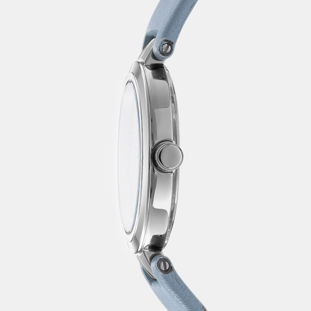 Downtown Midi Women Quartz Blue Dial Analog Leather Watch DK1L045L0015