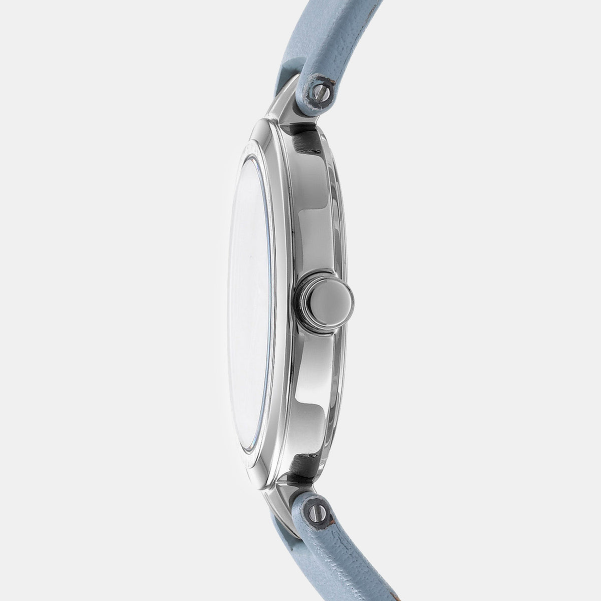 Downtown Midi Women Quartz Blue Dial Analog Leather Watch DK1L045L0015