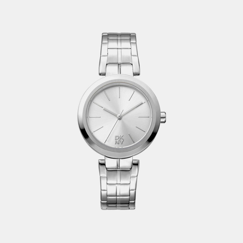 Downtown Midi Women Quartz Silver Dial Analog Stainless Steel Watch DK1L045M0035