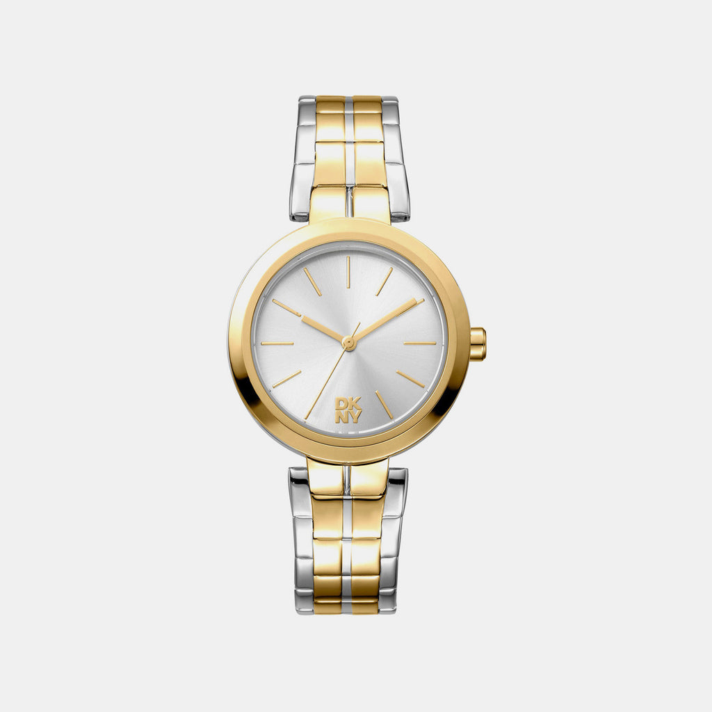 Downtown Midi Women Quartz Silver Dial Analog Stainless Steel Watch DK1L045M0065