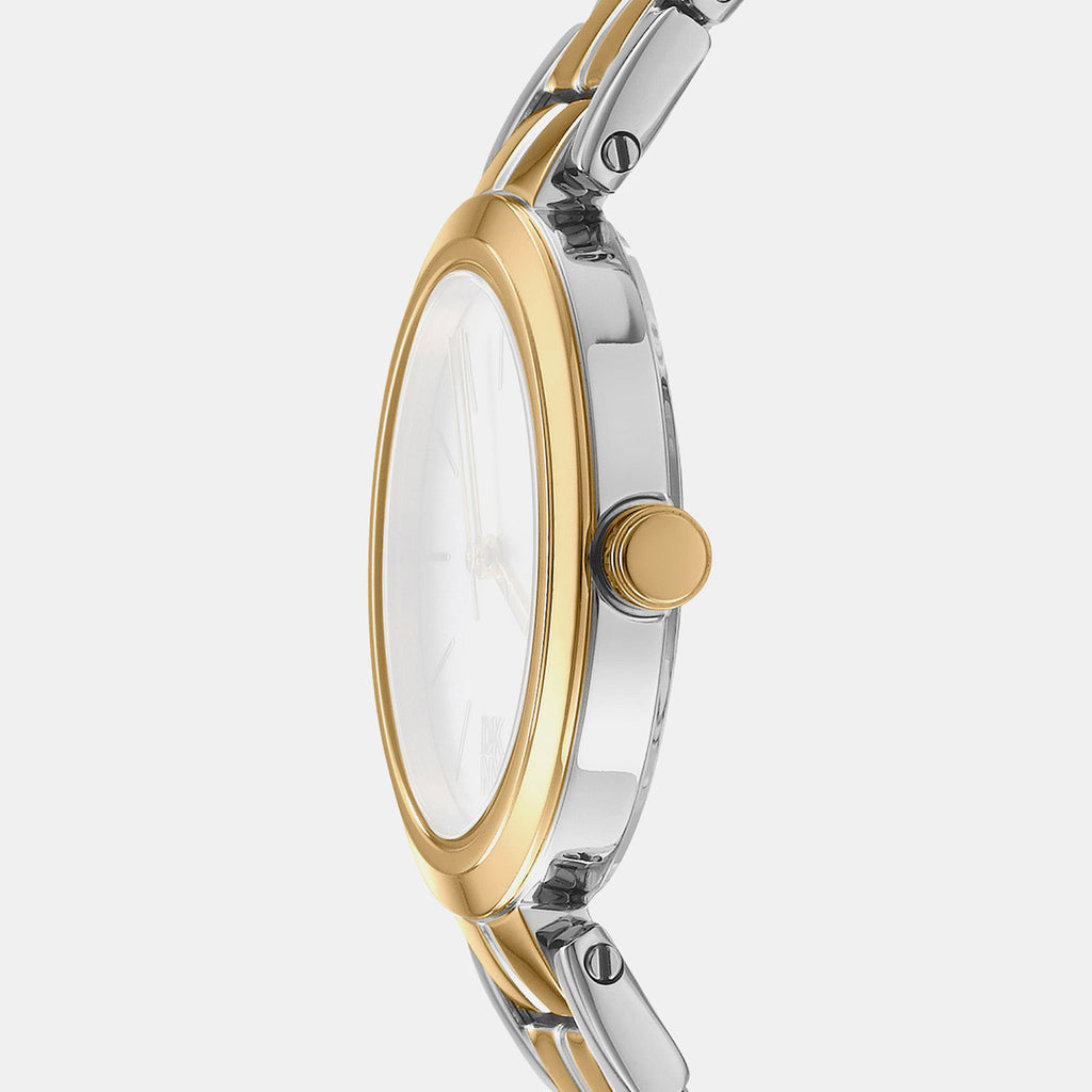 Downtown Midi Women Quartz Silver Dial Analog Stainless Steel Watch DK1L045M0065