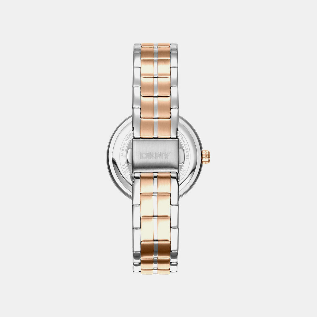 Downtown Midi Women Quartz Silver Dial Analog Stainless Steel Watch DK1L045M0085