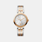 Downtown Midi Women Quartz Silver Dial Analog Stainless Steel Watch DK1L045M0085