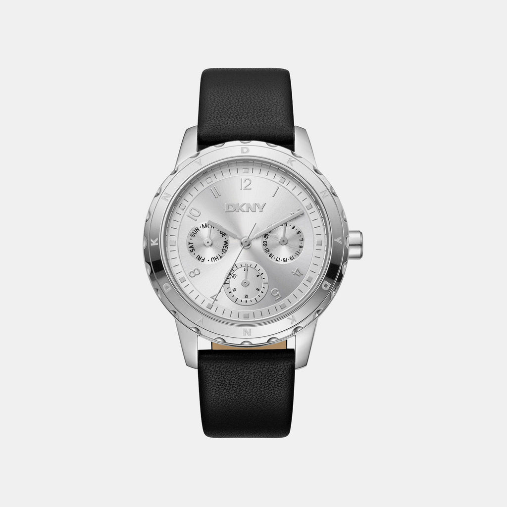 Park Ave Multi Women Quartz Silver Dial Multi-Function Leather Watch DK1L054L0015