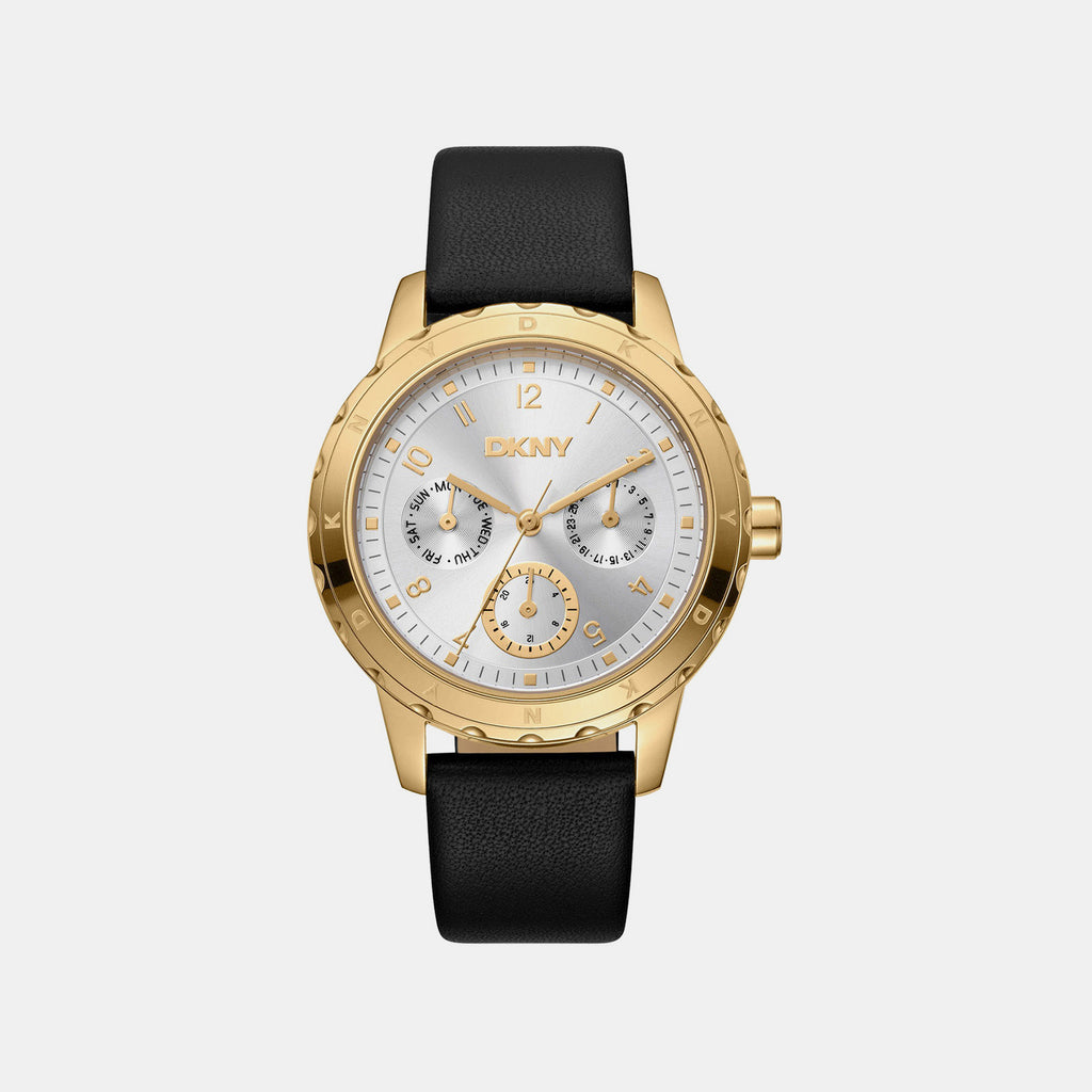 Park Ave Multi Women Quartz Silver Dial Multi-Function Leather Watch DK1L054L0025