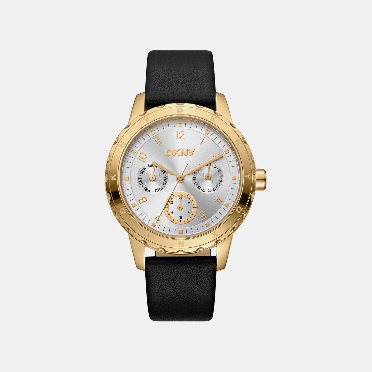 Park Ave Multi Women Quartz Silver Dial Multi-Function Leather Watch DK1L054L0025