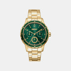 Park Ave Multi Women Quartz Green Dial Multi-Function Stainless Steel Watch DK1L054M0055