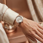 Park Ave Multi Women Quartz Silver Dial Multi-Function Stainless Steel Watch DK1L054M0065