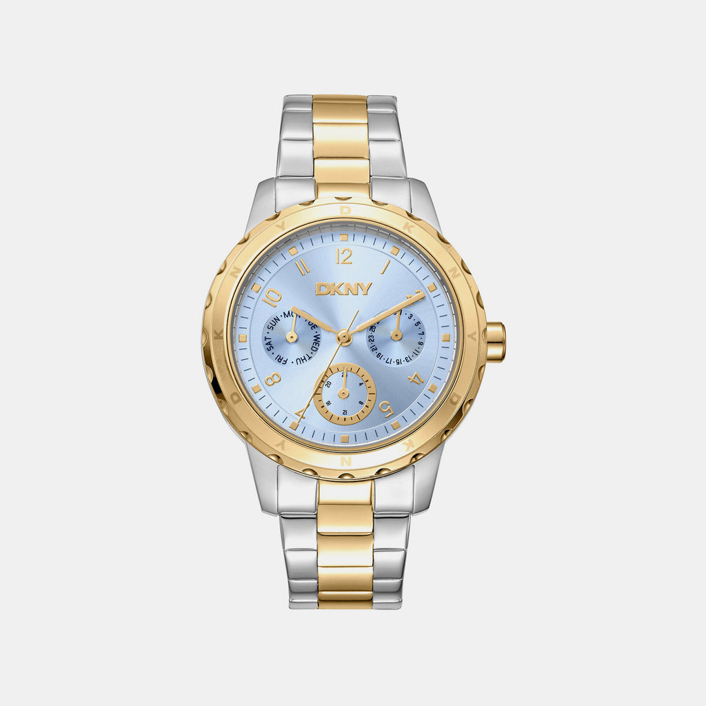 Park Ave Multi Women Quartz Blue Dial Multi-Function Stainless Steel Watch DK1L054M0075