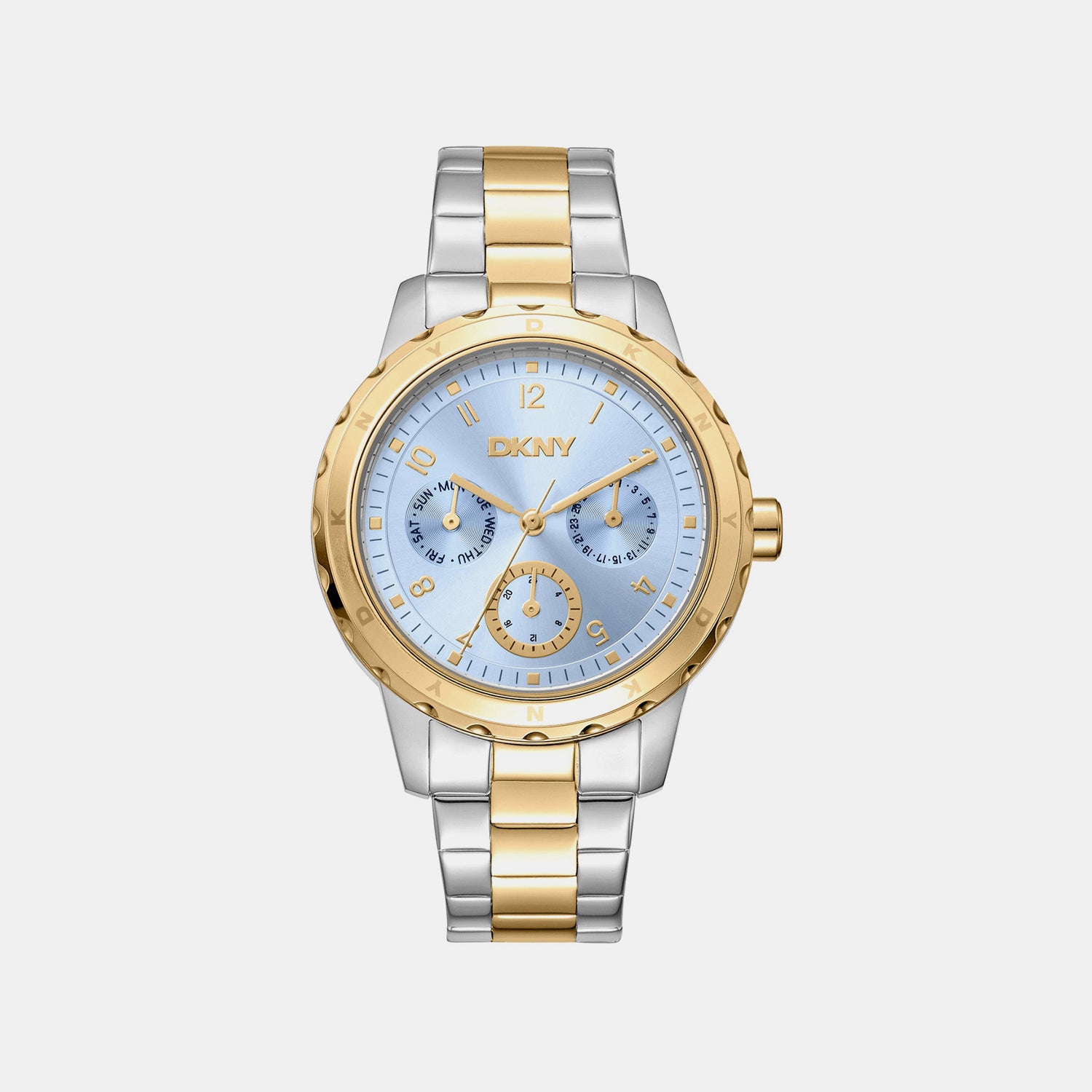 Park Ave Multi Women Quartz Blue Dial Multi-Function Stainless Steel Watch DK1L054M0075