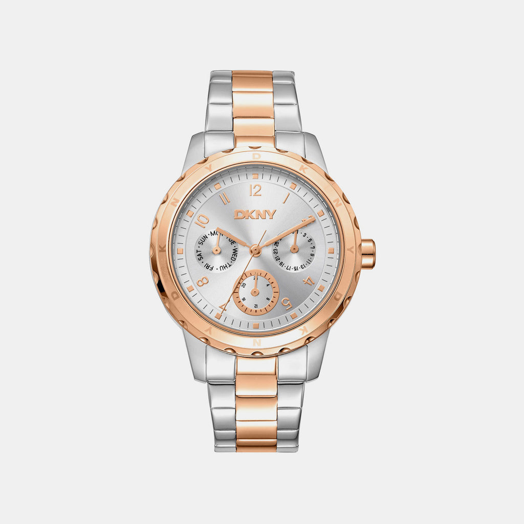 Park Ave Multi Women Quartz Silver Dial Multi-Function Stainless Steel Watch DK1L054M0085