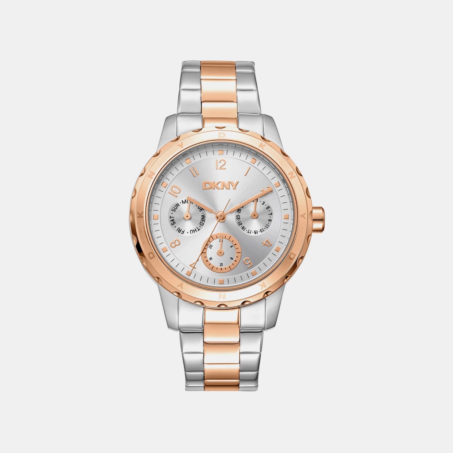 Park Ave Multi Women Quartz Silver Dial Multi-Function Stainless Steel Watch DK1L054M0085