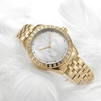 Parsons Glitz Women Quartz Silver Dial Analog Stainless Steel Watch DK1L059M0055