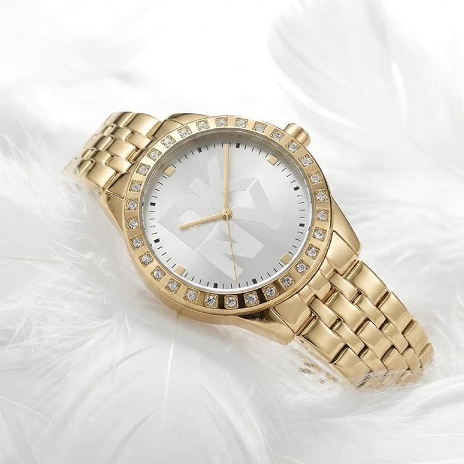 Parsons Glitz Women Quartz Silver Dial Analog Stainless Steel Watch DK1L059M0055