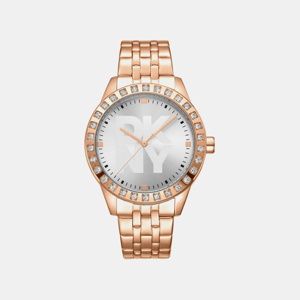 Parsons Glitz Women Quartz Silver Dial Analog Stainless Steel Watch DK1L059M0065