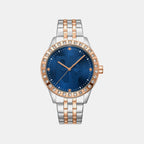 Parsons Glitz Women Quartz Blue Dial Analog Stainless Steel Watch DK1L059M0085