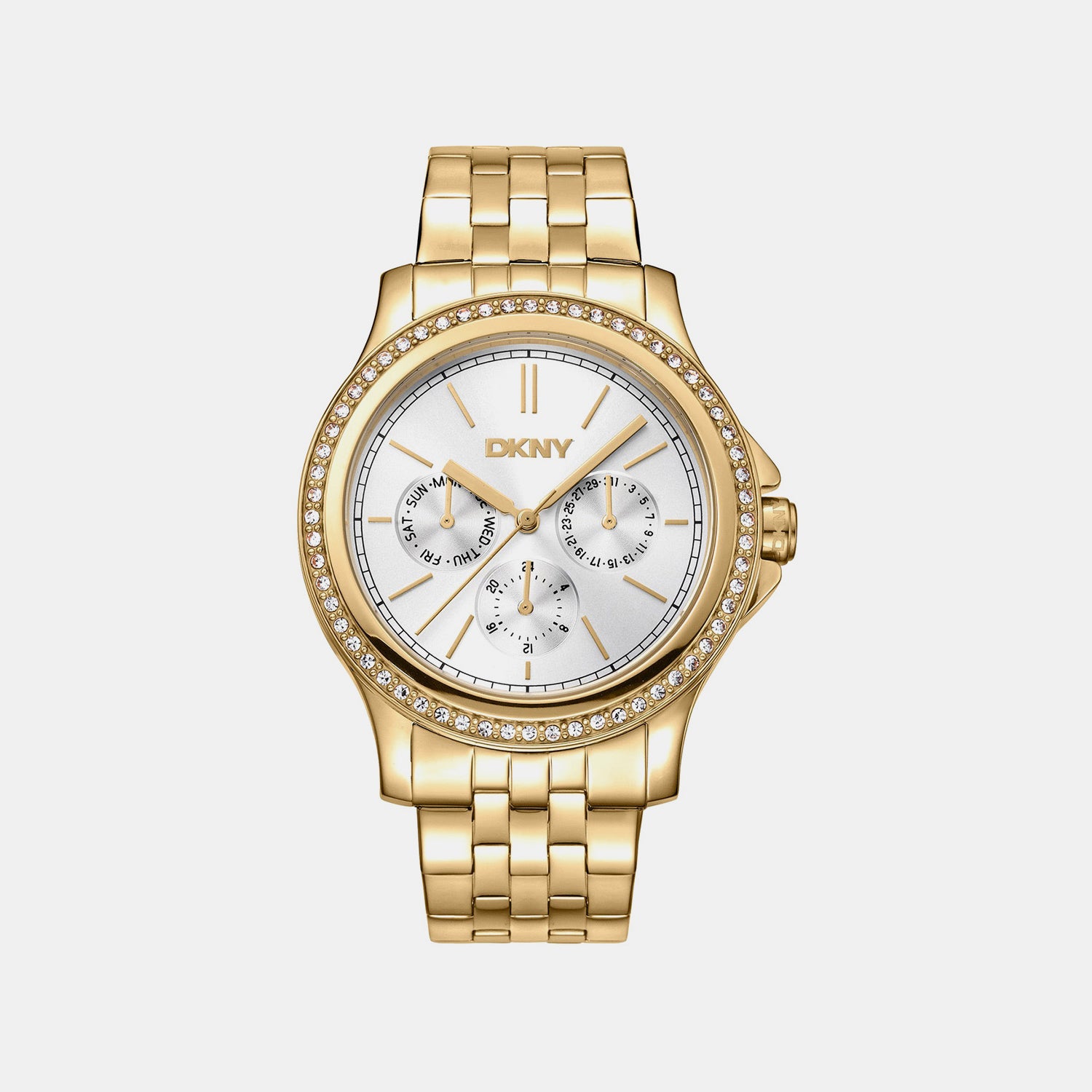 Nolita Multi Glitz Women Quartz Silver Dial Multi-Function Stainless Steel Watch DK1L064M0065