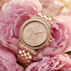 Nolita Multi Glitz Women Quartz Rose Gold Dial Multi-Function Stainless Steel Watch DK1L064M0075