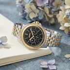 Nolita Multi Glitz Women Quartz Black Dial Multi-Function Stainless Steel Watch DK1L064M0085
