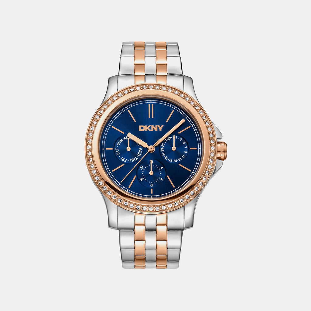 Nolita Multi Glitz Women Quartz Blue Dial Multi-Function Stainless Steel Watch DK1L064M0095