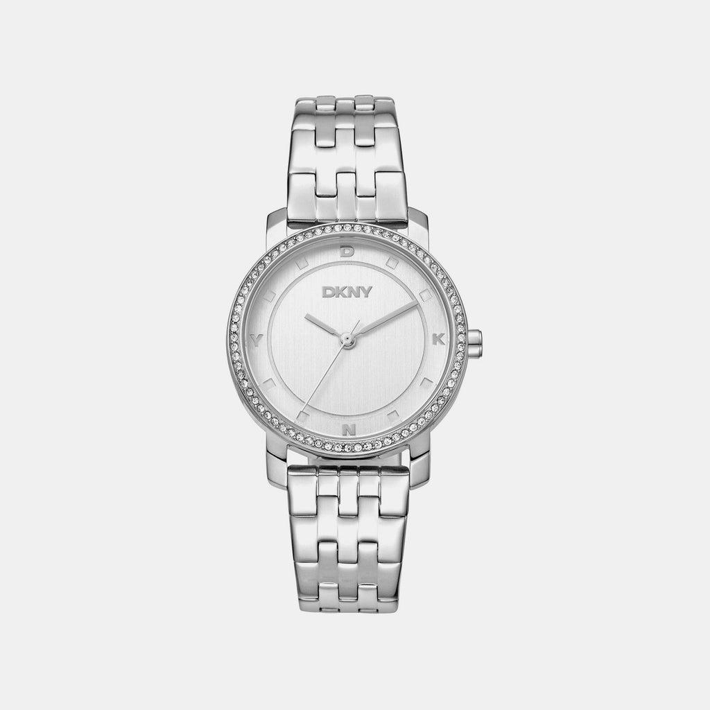 Astoria Glitz Women Quartz Silver Dial Analog Stainless Steel Watch DK1L065M0035