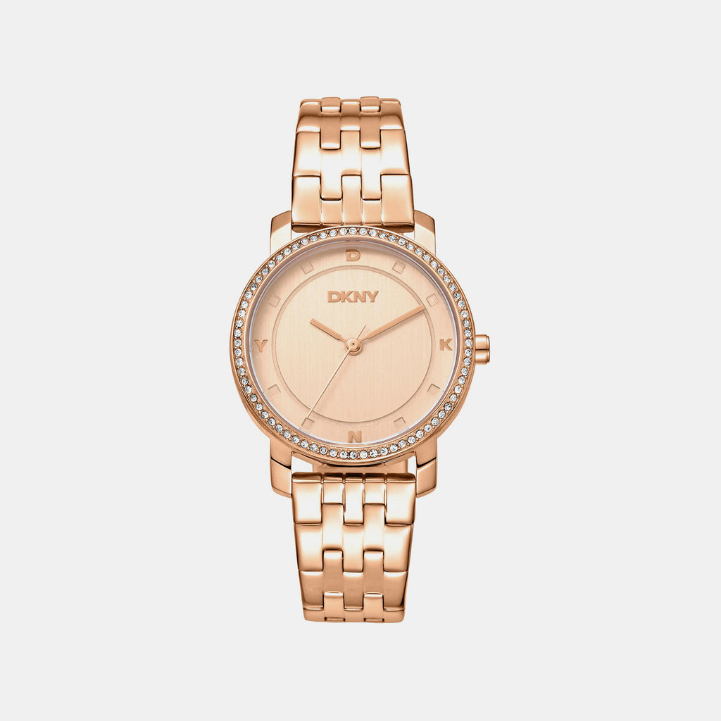 Astoria Glitz Women Quartz Rose Gold Dial Analog Stainless Steel Watch DK1L065M0055