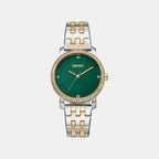 Astoria Glitz Women Quartz Green Dial Analog Stainless Steel Watch DK1L065M0075