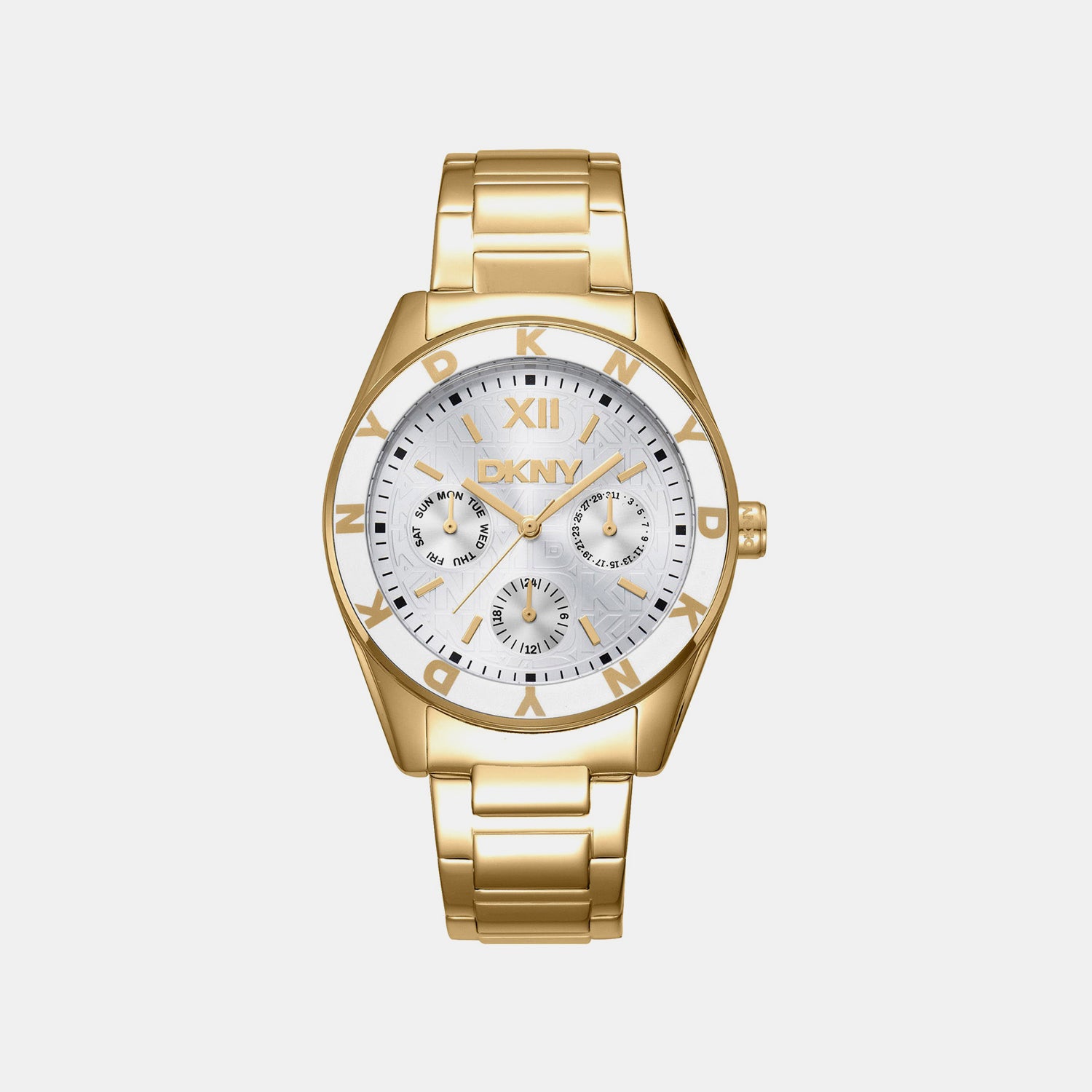 Chambers Multi Sport Women Quartz Silver Dial Multi-Function Stainless Steel Watch DK1L073M0025