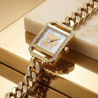 City Glitz Women Quartz Mother Of Pearl Dial Analog Stainless Steel Watch DK1L080M0025