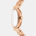 Evening Women Quartz Silver Dial Analog Stainless Steel Watch DK1L083M0075