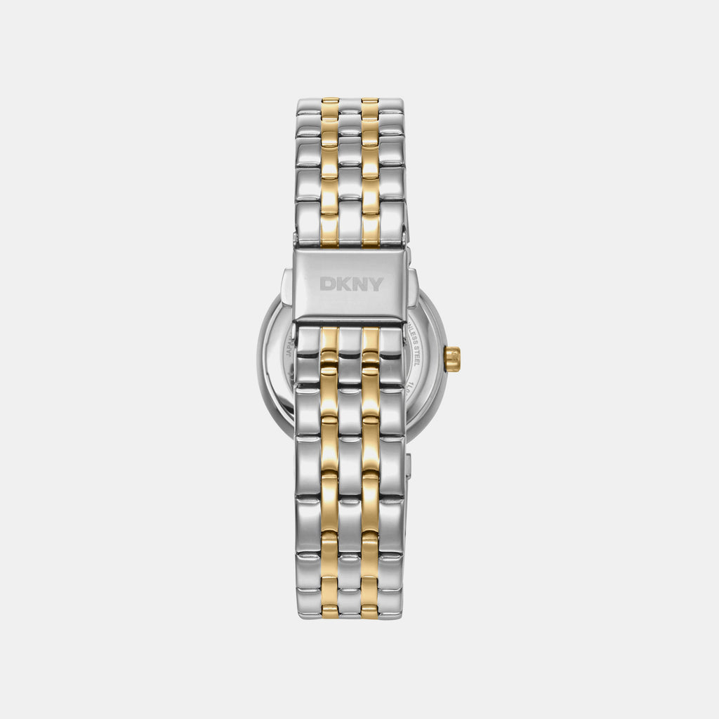 Evening Women Quartz Silver Dial Analog Stainless Steel Watch DK1L083M0085