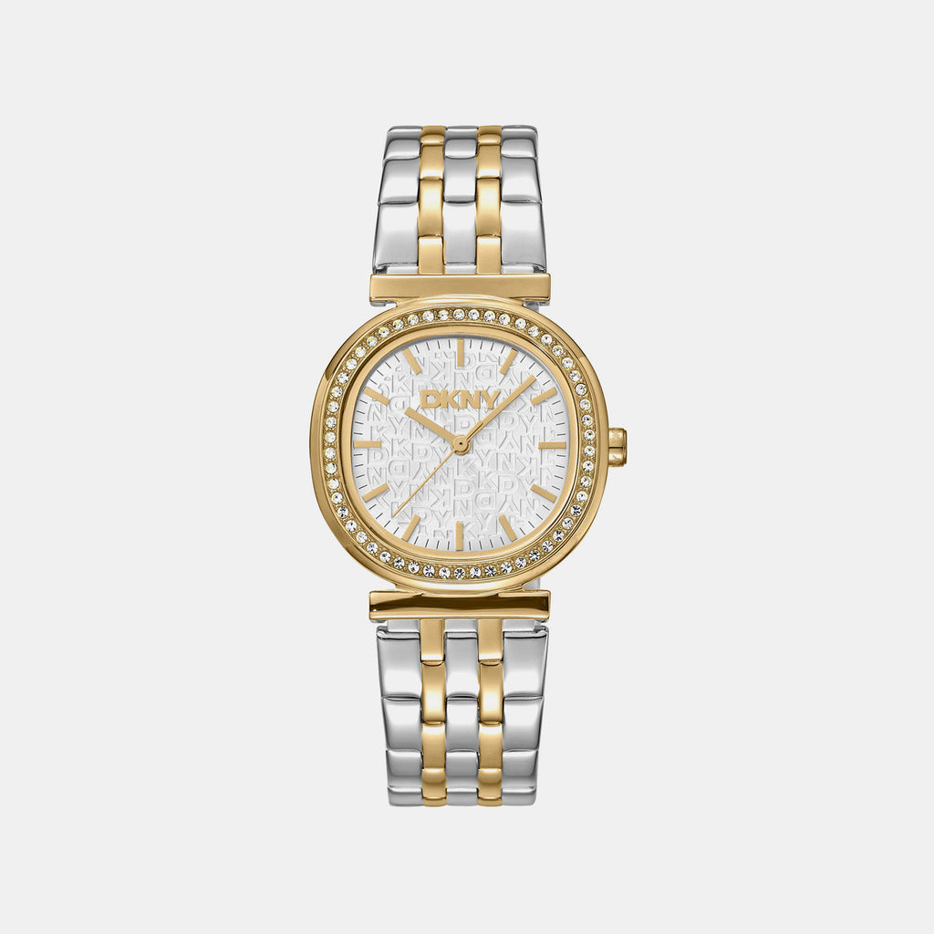 Evening Women Quartz Silver Dial Analog Stainless Steel Watch DK1L083M0085