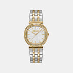 Evening Women Quartz Silver Dial Analog Stainless Steel Watch DK1L083M0085